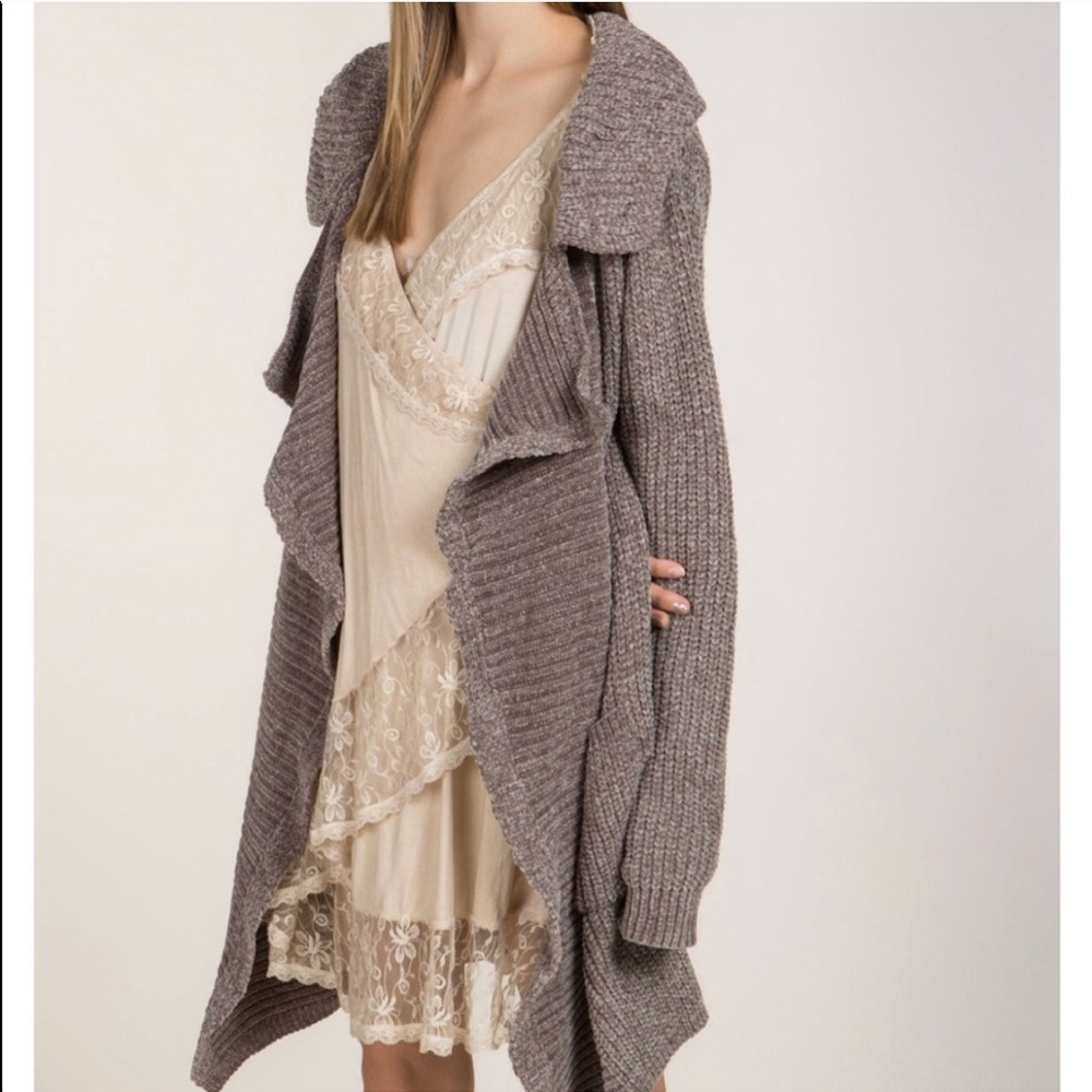 Mocha Chenille Cardigan